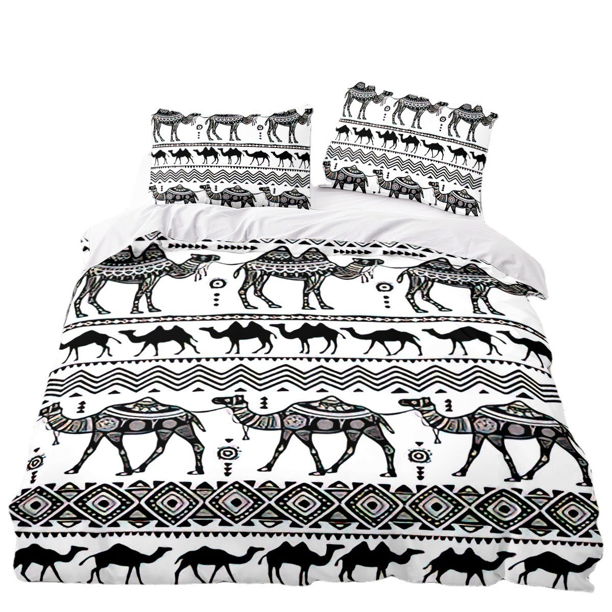 HKM-292883 Elephant Series Striped Quilt Cover Set - Multiple Sizes Available