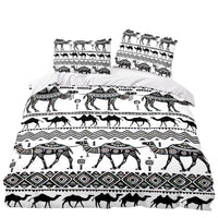 HKM-292883 Elephant Series Striped Quilt Cover Set - Multiple Sizes Available