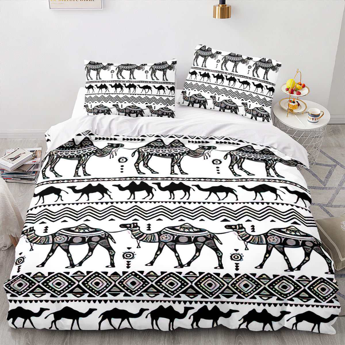 HKM-292883 Elephant Series Striped Quilt Cover Set - Multiple Sizes Available