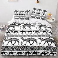 HKM-292883 Elephant Series Striped Quilt Cover Set - Multiple Sizes Available
