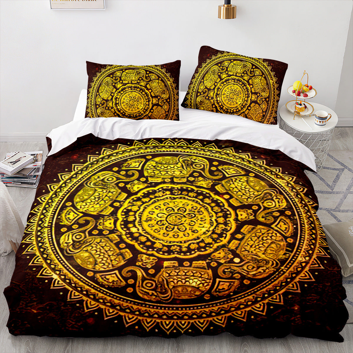 HKM-292883 Elephant Series Striped Quilt Cover Set - Multiple Sizes Available