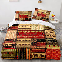 HKM-292883 Elephant Series Striped Quilt Cover Set - Multiple Sizes Available
