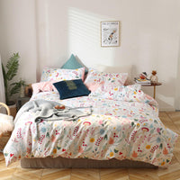 HKM-292883 Four-Piece Pure Cotton Bed Linen Set - Twill Weave with Active Printing and Dyeing