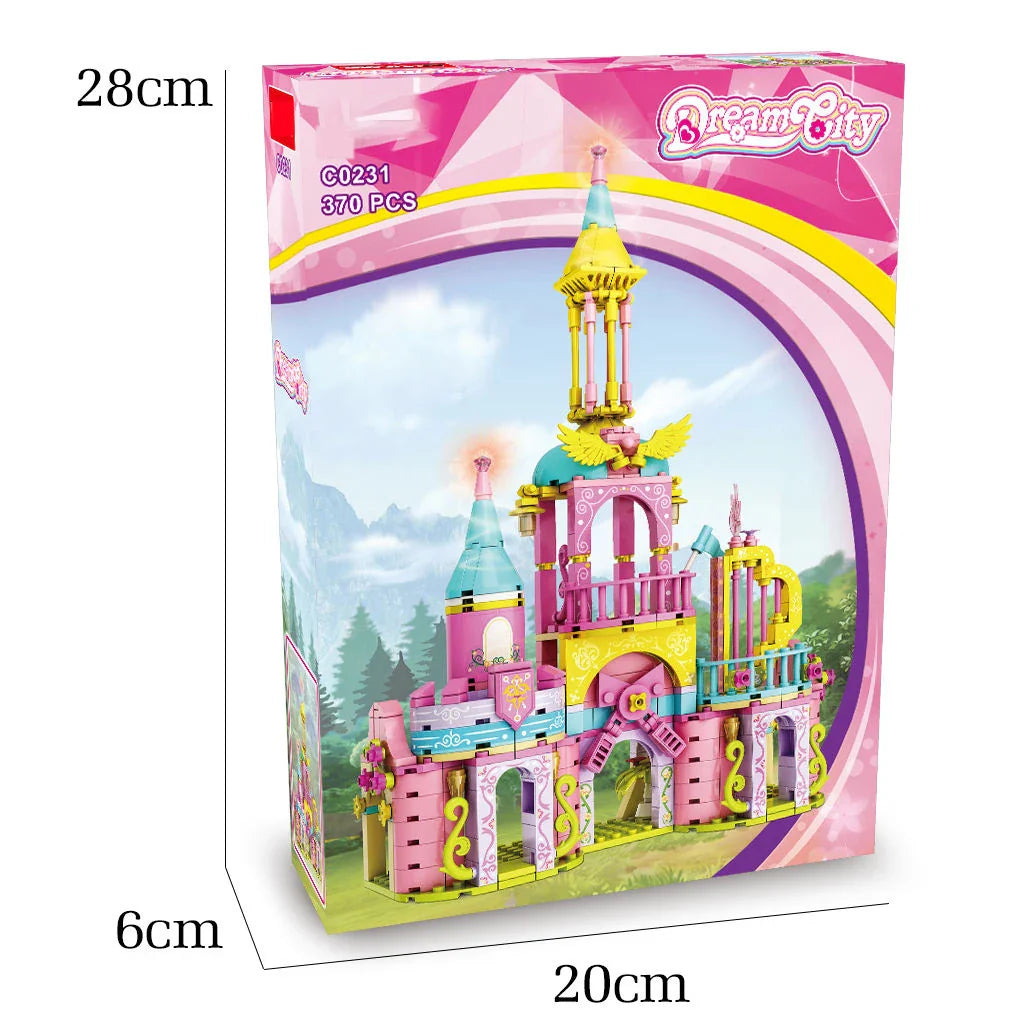 HKM-293139 3D Princess Castle Puzzle Toy for Kids - 370 Pieces Educational Building Set