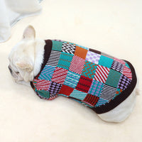 HKM-293139 Stylish Pet Dog Beggar Outfit with Contrast Wool Sweater