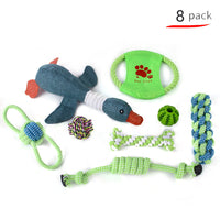 HKM-293203 Dog Cotton Rope and Plush Teeth Cleaning Toy Set - Bite Resistant and Durable