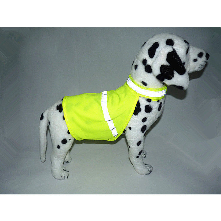 HKM-293203 Fluorescent Safety Dog Vest in Yellow and Orange - Casual Polyester Design, Sizes S, M, L