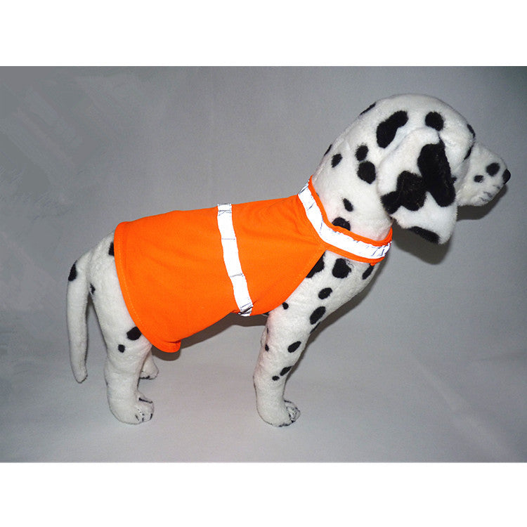 HKM-293203 Fluorescent Safety Dog Vest in Yellow and Orange - Casual Polyester Design, Sizes S, M, L
