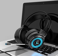 HKM-293267 Wired 7.1 Channel Gaming Headphones with Noise-Cancelling Microphone for PC and Notebook