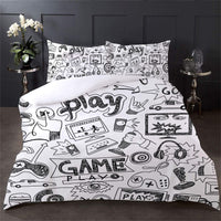 HKM-293395 Game Controller 3D Digital Print Polyester Duvet Cover Set - Twin, Full, Queen, King, Cal King Sizes