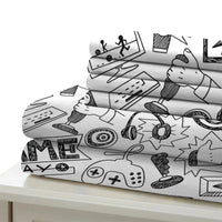 HKM-293395 Game Controller 3D Digital Print Polyester Duvet Cover Set - Twin, Full, Queen, King, Cal King Sizes