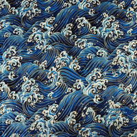 HKM-293395 Handmade Cotton Kimono Fabric with Cherry Blossom Print - Soft, Thick, and Elegant 150cm Width