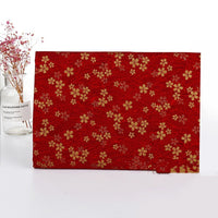 HKM-293395 Handmade Cotton Kimono Fabric with Cherry Blossom Print - Soft, Thick, and Elegant 150cm Width