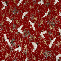 HKM-293395 Handmade Cotton Kimono Fabric with Cherry Blossom Print - Soft, Thick, and Elegant 150cm Width