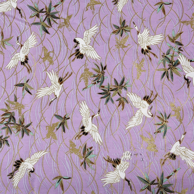 HKM-293395 Handmade Cotton Kimono Fabric with Cherry Blossom Print - Soft, Thick, and Elegant 150cm Width