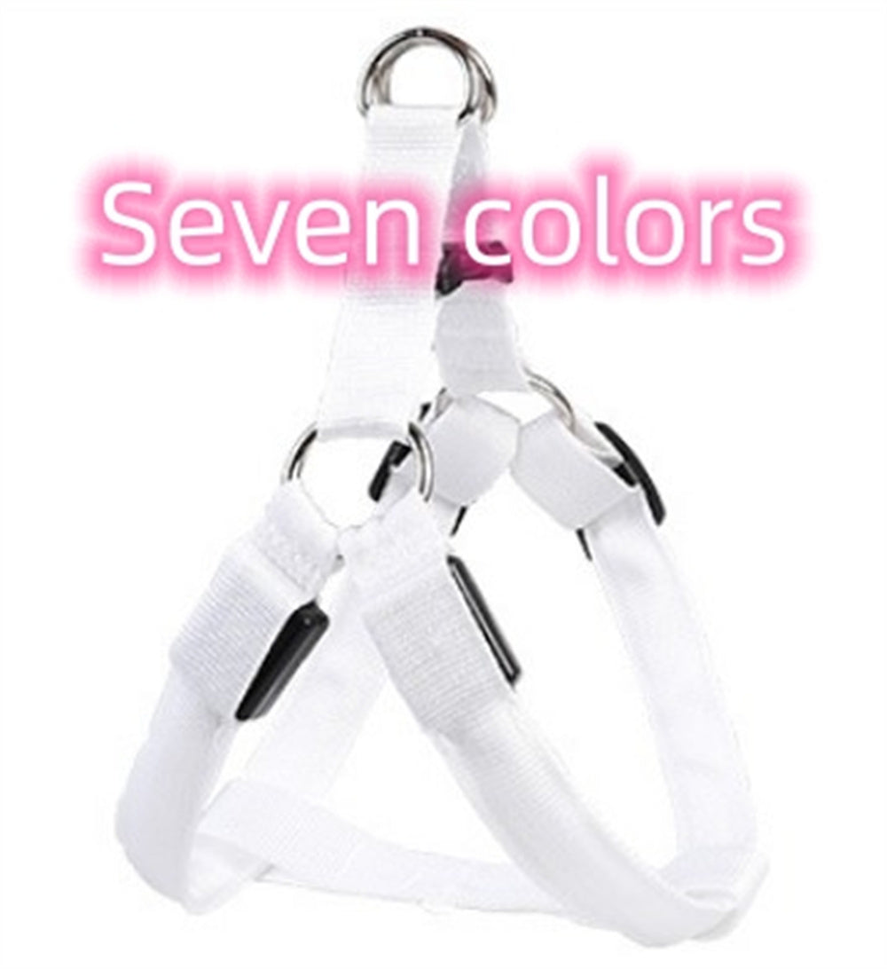 HKM-293395 LED Luminous Dog Chest Strap with Interchangeable Battery and Multiple Flashing Modes