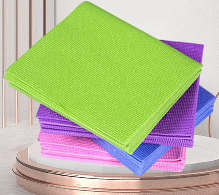 HKM-293459 Portable PVC Yoga Mat for Home and Travel, Thin and Anti-Slip, Available in Multiple Colors