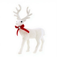 HKM-293523 Plush Christmas White Deer Decoration - Large, Medium, Small Sizes Available