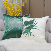 HKM-293715 Minimalist Modern Embroidered Light Luxury Pillow in A0214 Mixed Green, 45x45cm