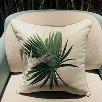 HKM-293715 Minimalist Modern Embroidered Light Luxury Pillow in A0214 Mixed Green, 45x45cm