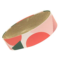 HKM-293715 Oval Corrugated Cat Scratch Board for Claw Grinding and Play