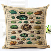 HKM-293779 Cartoon Ocean-Themed Pillow Cover, 45x45 cm, Cotton with PP Cotton Filling