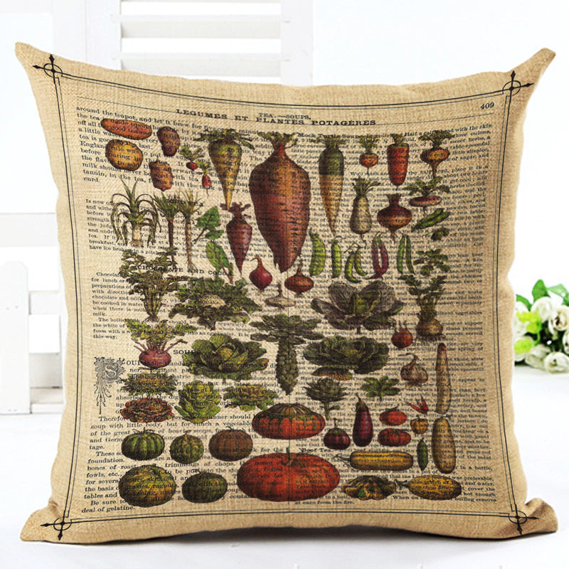 HKM-293779 Cartoon Ocean-Themed Pillow Cover, 45x45 cm, Cotton with PP Cotton Filling