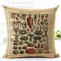 HKM-293779 Cartoon Ocean-Themed Pillow Cover, 45x45 cm, Cotton with PP Cotton Filling