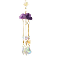 HKM-293843 Crystal Cloud Sun Catcher Wind Chimes Pendant in Multiple Colors