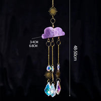 HKM-293843 Crystal Cloud Sun Catcher Wind Chimes Pendant in Multiple Colors