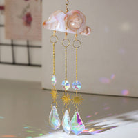 HKM-293843 Crystal Cloud Sun Catcher Wind Chimes Pendant in Multiple Colors