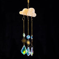 HKM-293843 Crystal Cloud Sun Catcher Wind Chimes Pendant in Multiple Colors