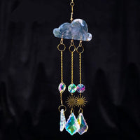 HKM-293843 Crystal Cloud Sun Catcher Wind Chimes Pendant in Multiple Colors