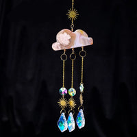HKM-293843 Crystal Cloud Sun Catcher Wind Chimes Pendant in Multiple Colors