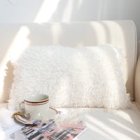 HKM-293843 Cute Chenille Rainbow Pillowcase Lumbar Cushion for Bedroom Decor