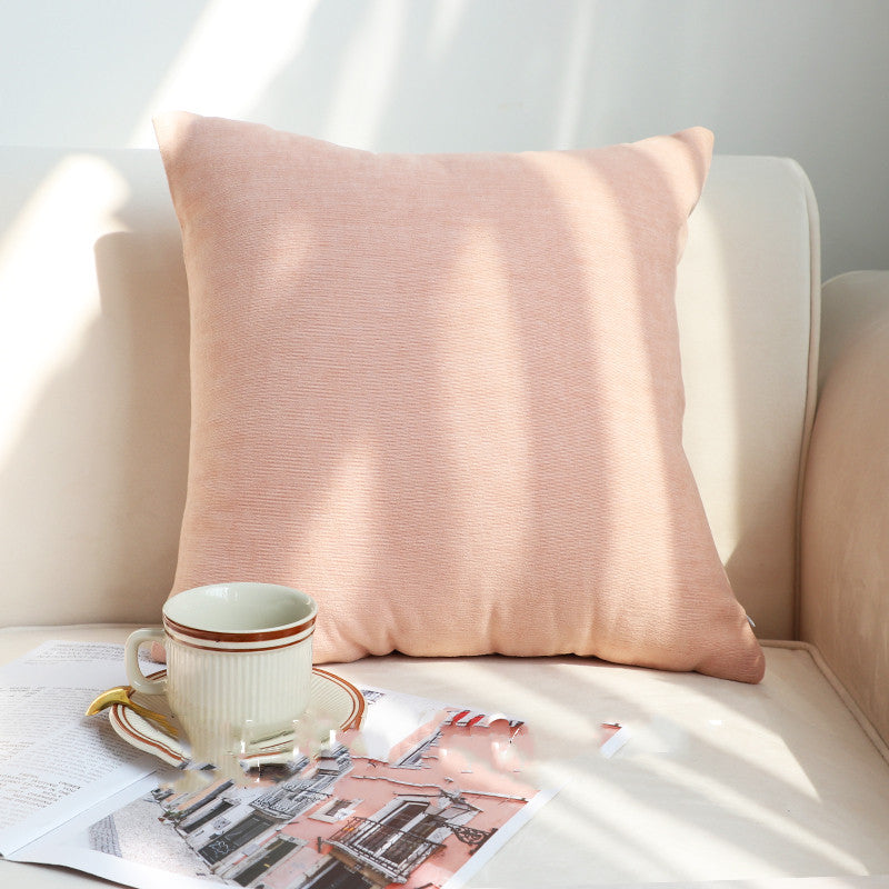 HKM-293843 Cute Chenille Rainbow Pillowcase Lumbar Cushion for Bedroom Decor