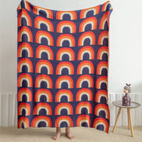 HKM-294035 Colorful Cotton Bohemian Throw Blanket - Nordic Style Knitted Towel Blanket, 130x160cm