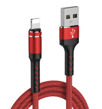 HKM-294099 Fast Charging USB Data Cable for iPhone, Micro USB, Type-C - 1m Tinned Copper, Nylon & Aluminum Alloy