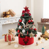 HKM-294163 Small Red and White Desktop Christmas Tree - PVC, Available in 45cm and 60cm Heights