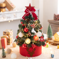 HKM-294163 Small Red and White Desktop Christmas Tree - PVC, Available in 45cm and 60cm Heights