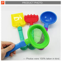 HKM-294355 Kids Plastic Beach Bucket and Spade Set - 9-Piece Toddler Sand Toy Collection