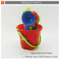 HKM-294355 Kids Plastic Beach Bucket and Spade Set - 9-Piece Toddler Sand Toy Collection