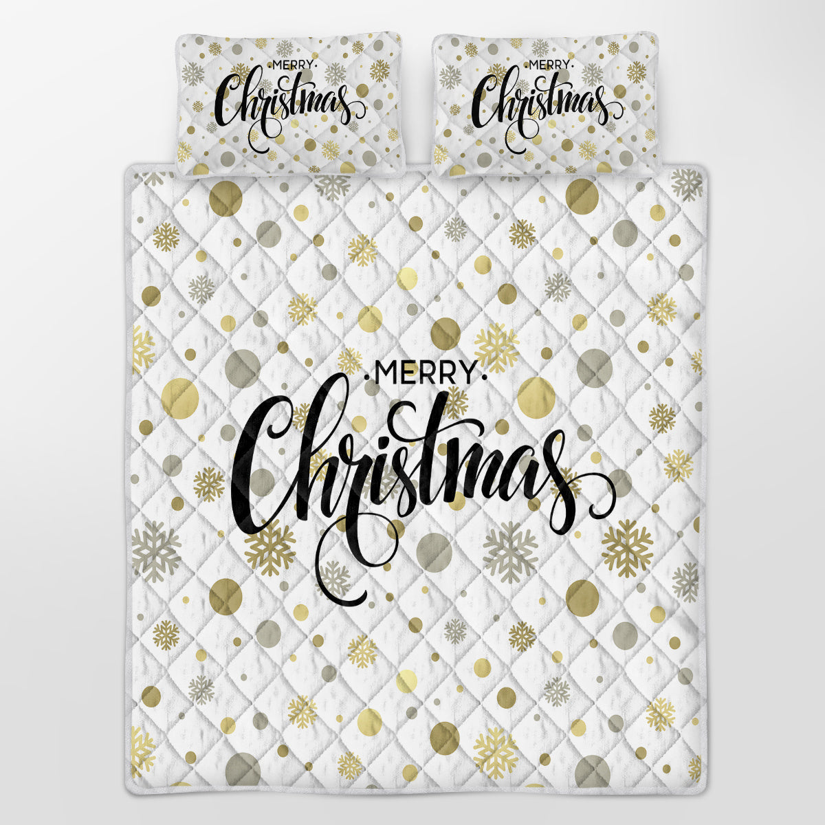 HKM-294547 Christmas Limited Edition 3-Piece Soft Microfiber Bedding Set with Quilt and Pillowcases in Multiple Sizes