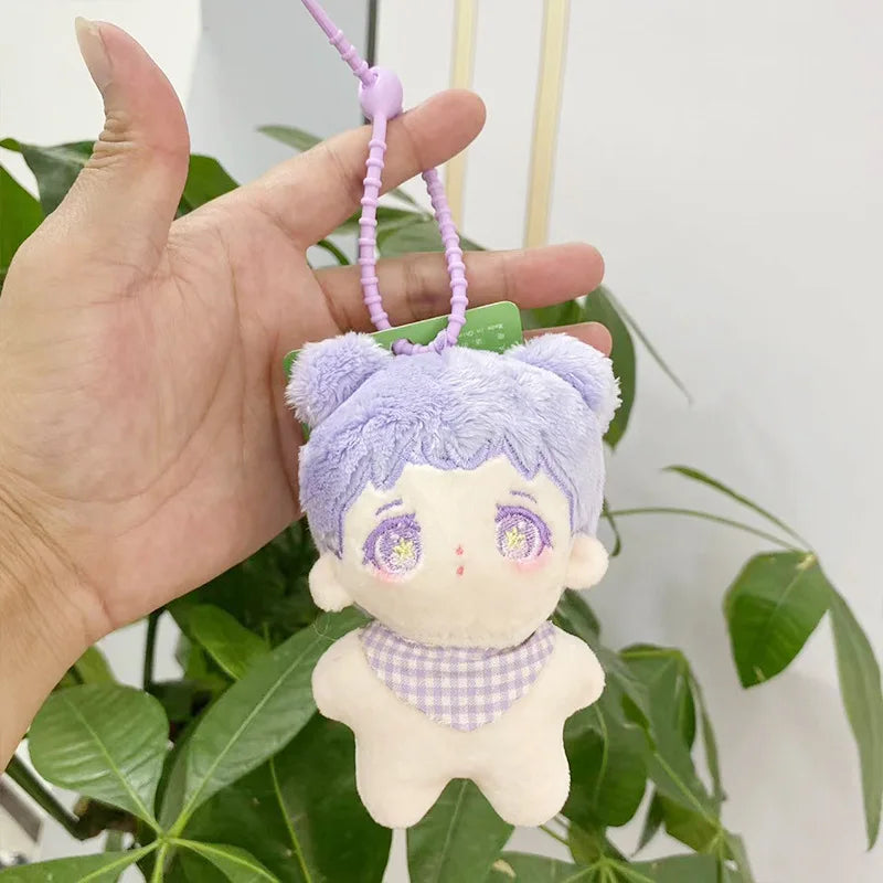 HKM-294547 Cute Cartoon Keychain Doll Plush Toy - 12cm Cotton Stuffed Animal Pendant for Kids