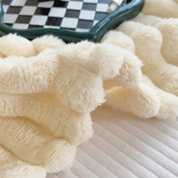 HKM-294547 Double-Sided Velvet Rabbit Fur Air Conditioning Blanket - Multiple Sizes Available