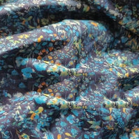 HKM-294547 Elastic Poplin Cotton Fabric - Plant Flower Series, 100% Cotton, 150cm Wide, Digital Print, 135g/m2