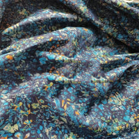 HKM-294547 Elastic Poplin Cotton Fabric - Plant Flower Series, 100% Cotton, 150cm Wide, Digital Print, 135g/m2