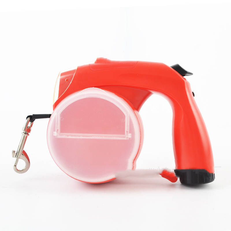 HKM-294547 Retractable Dog and Cat Traction Leash with LED Light - Various Colors Available