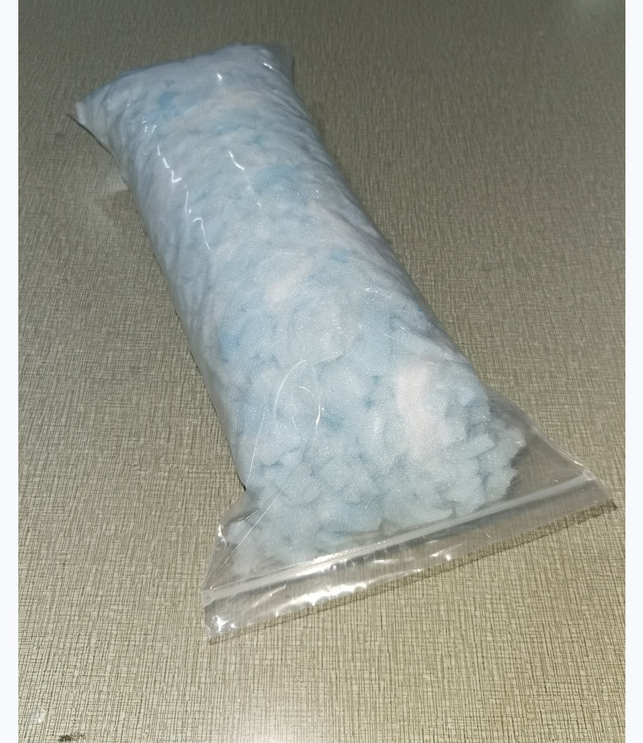 HKM-294675 Bamboo Fiber Crushed Sponge Pillow - 50x76cm, White and Blue, Polyester Fiber