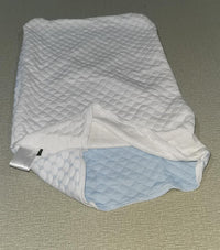 HKM-294675 Bamboo Fiber Crushed Sponge Pillow - 50x76cm, White and Blue, Polyester Fiber